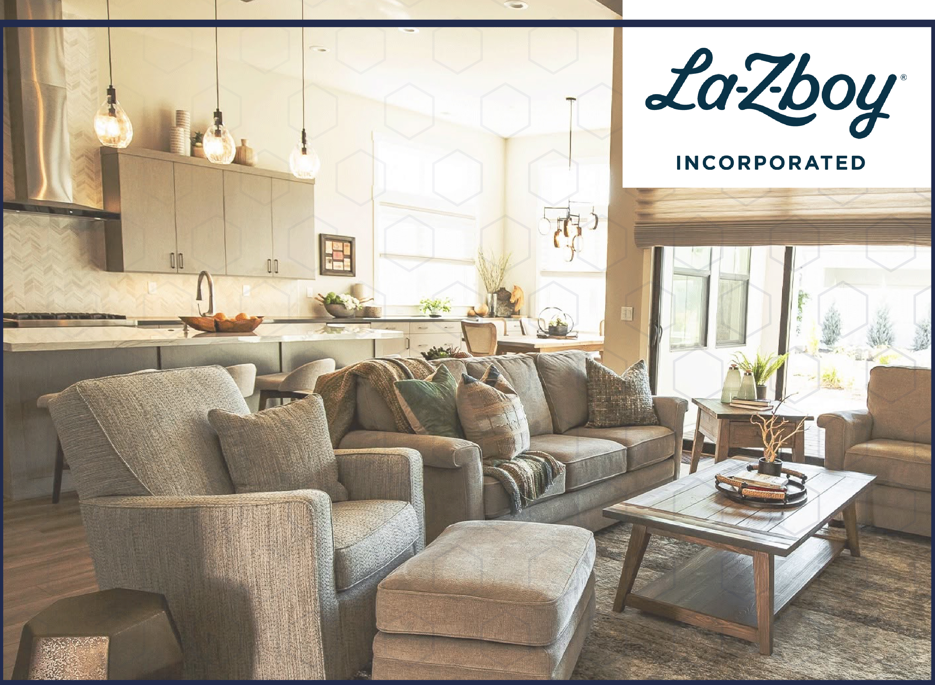 La-Z-Boy logo and photo of furniture